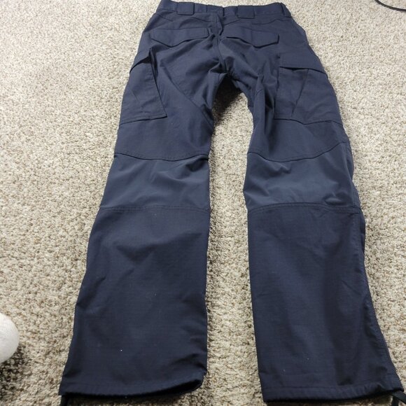 5.11 Tactical Pants Mens 28x30 Blue Cargo Work Utility Ripstop Stretch - Picture 5 of 6